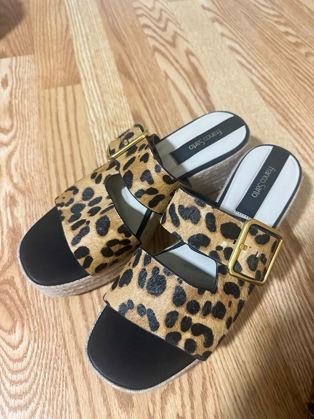 Franco Sarto Taziana Genuine Calf Hair Wedge Sandal (Women)